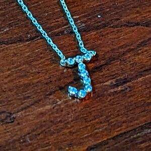 "J" - Rhinestone necklace